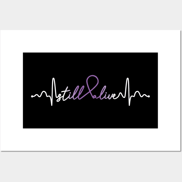 Still Alive- Pancreatic Cancer Gifts Pancreatic Cancer Awareness Wall Art by AwarenessClub